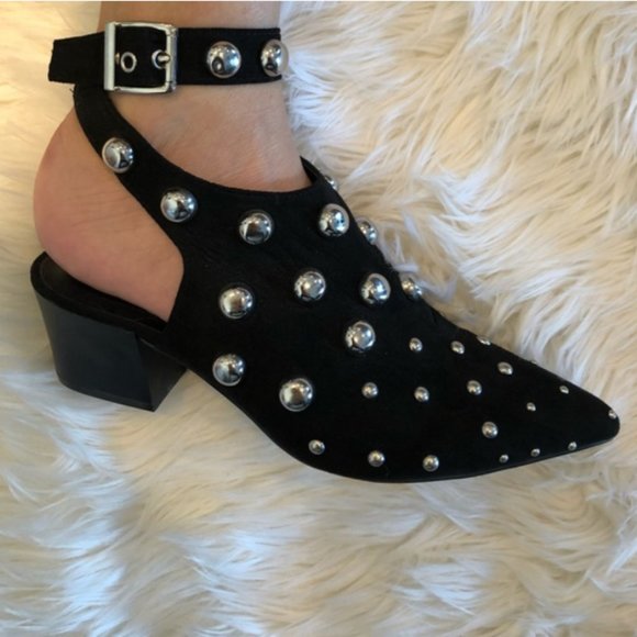 Qupid black studded shoe - Picture 1 of 2